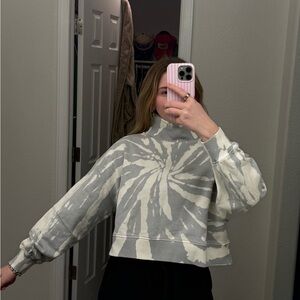 Revolve x 525 America - Silver Multi Tie-Dye Turtleneck Sweatshirt